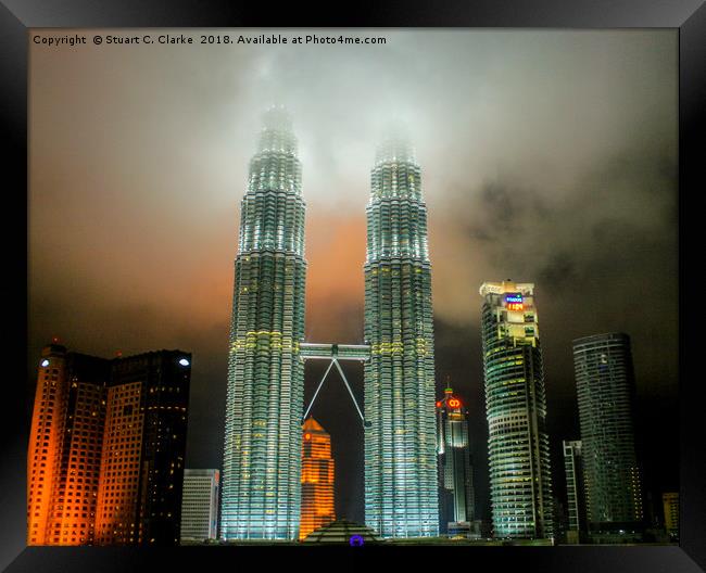 Up in the clouds, Kuala Lumpur Framed Print by Stuart C Clarke