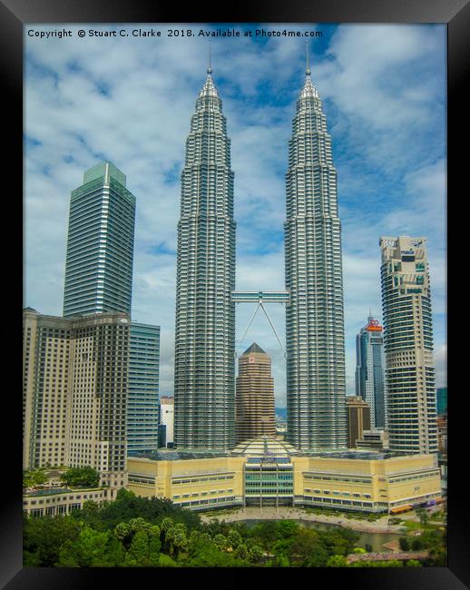 Petronas Towers, Kuala Lumpur Framed Print by Stuart C Clarke