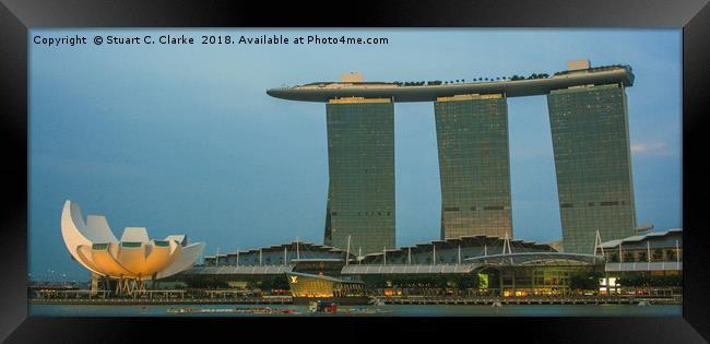 Marina Bay Sands hotel, Singapore Framed Print by Stuart C Clarke