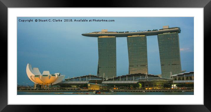 Marina Bay Sands hotel, Singapore Framed Mounted Print by Stuart C Clarke