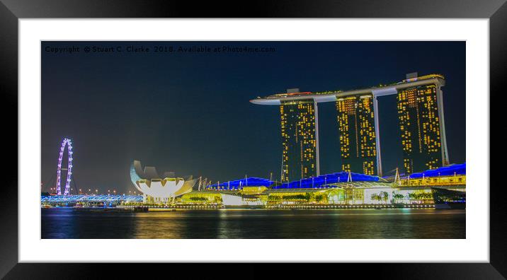 Marina Bay Sands, Singapore Framed Mounted Print by Stuart C Clarke
