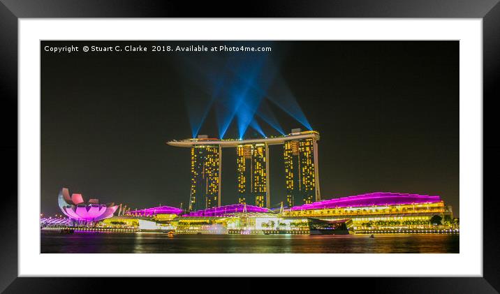 Marina Bay, Singapore Framed Mounted Print by Stuart C Clarke