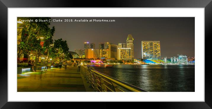 Marina Bay, Singapore Framed Mounted Print by Stuart C Clarke