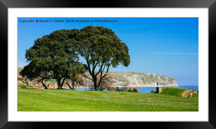 Swanage Bay  Framed Mounted Print by Stuart C Clarke