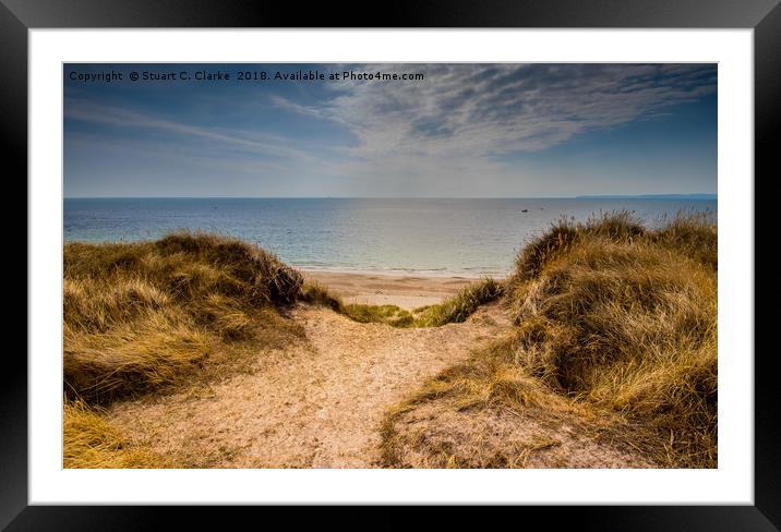 Sand dunes Framed Mounted Print by Stuart C Clarke