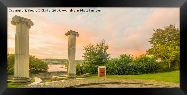 Prince Albert Gardens, Swanage Framed Print by Stuart C Clarke