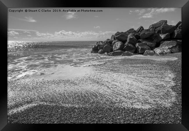 Sea defence Framed Print by Stuart C Clarke