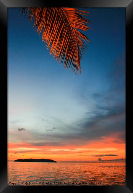 Sunset at KK Framed Print by Stuart C Clarke