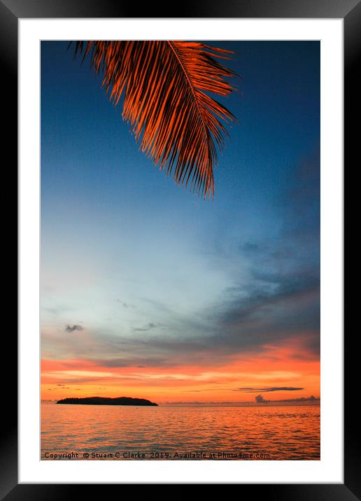 Sunset at KK Framed Mounted Print by Stuart C Clarke