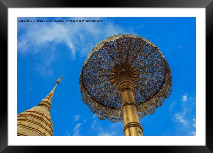 Wat Phra That Doi Suthep temple Framed Mounted Print by Stuart C Clarke