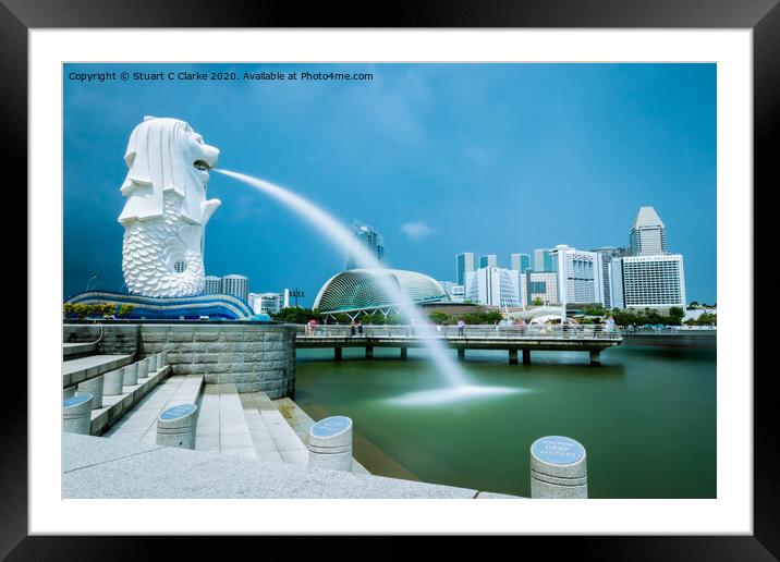 Merlion Park Framed Mounted Print by Stuart C Clarke