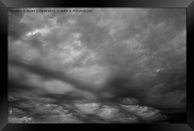Asperitas clouds Framed Print by Stuart C Clarke