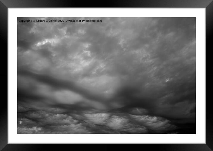 Asperitas clouds Framed Mounted Print by Stuart C Clarke
