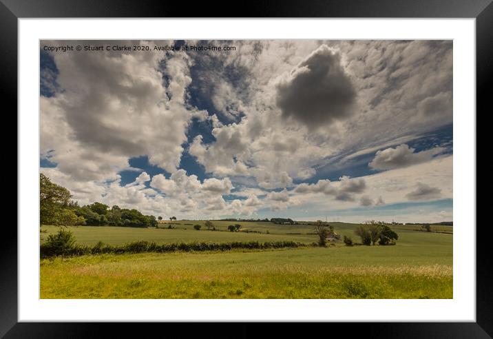 Summer clouds Framed Mounted Print by Stuart C Clarke