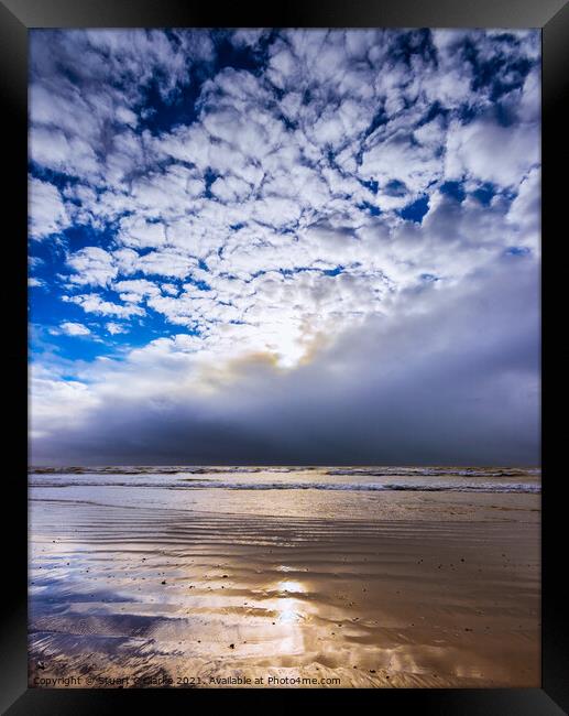 Sunshine through the storm Framed Print by Stuart C Clarke