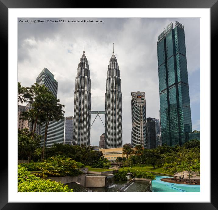 Petronas Towers Framed Mounted Print by Stuart C Clarke