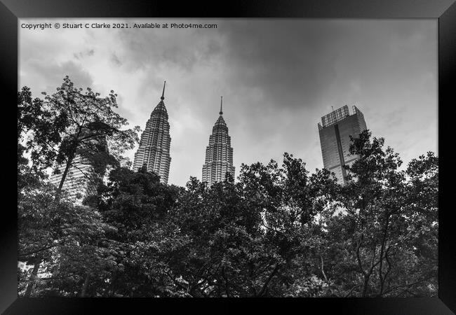 Twin Towers Framed Print by Stuart C Clarke