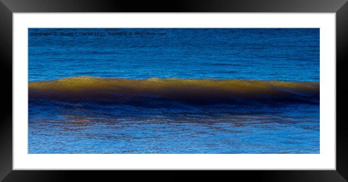 Golden wave Framed Mounted Print by Stuart C Clarke
