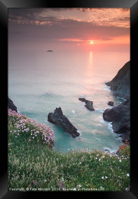 Sunset over Butter Hole Framed Print by Kate Whiston