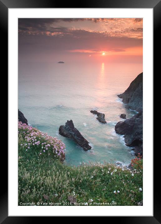 Sunset over Butter Hole Framed Mounted Print by Kate Whiston