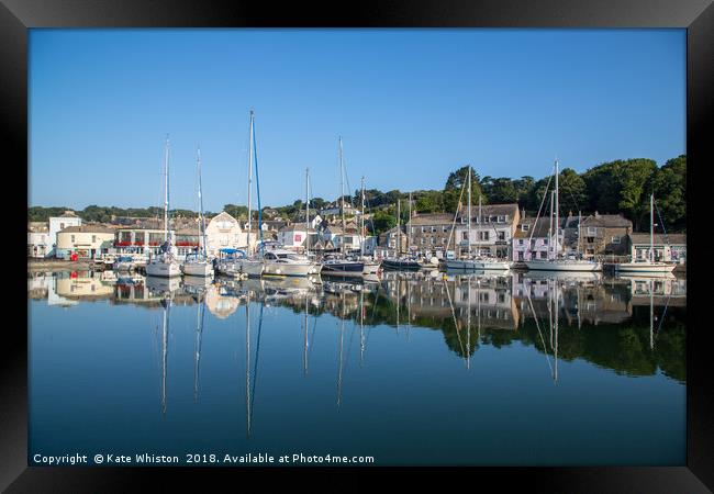Sunny Padstow Harbour Framed Print by Kate Whiston