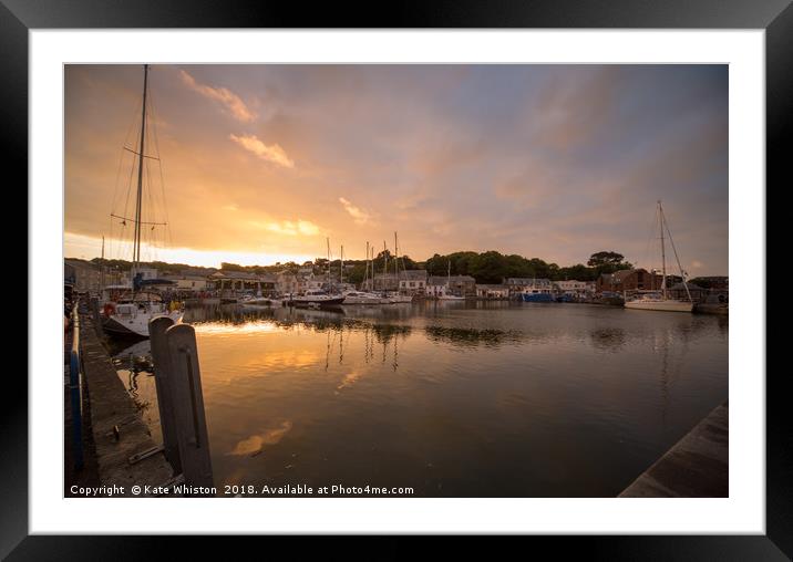 High Tide Sunset  Framed Mounted Print by Kate Whiston