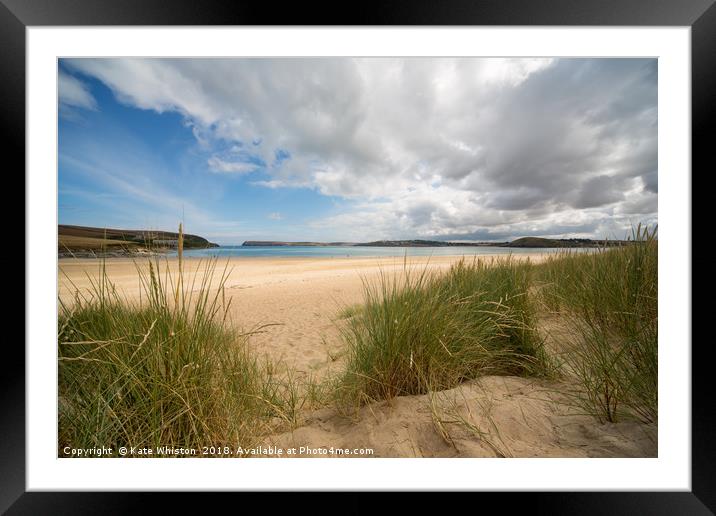 Tregirls Beach Framed Mounted Print by Kate Whiston