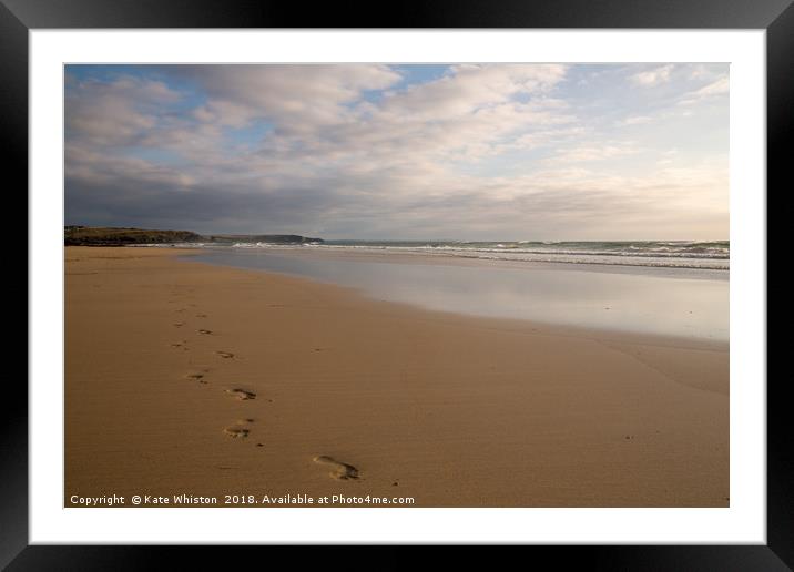 Footprints In The Sand Framed Mounted Print by Kate Whiston