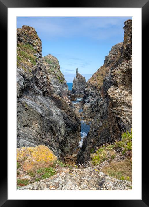 Tregudda Gorge Framed Mounted Print by Kate Whiston