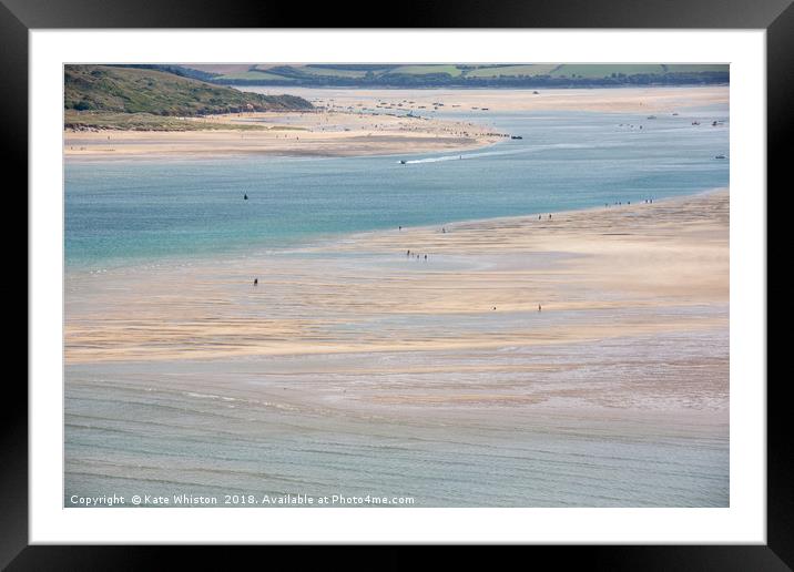 Low Tide, Little People Framed Mounted Print by Kate Whiston