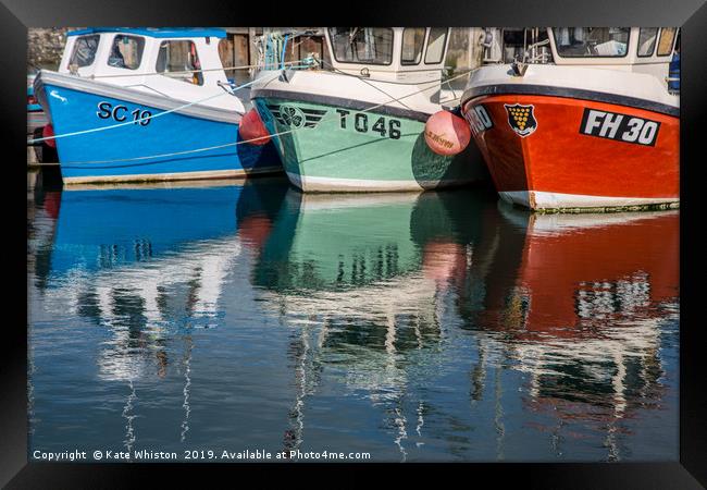 Three Bright Boats Framed Print by Kate Whiston