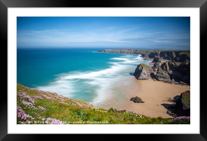 Bedruthan Steps Framed Mounted Print by Kate Whiston
