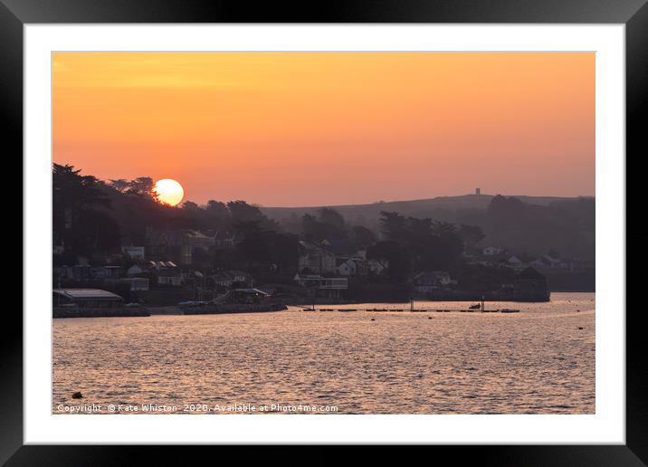 Sunrise over Rock Framed Mounted Print by Kate Whiston