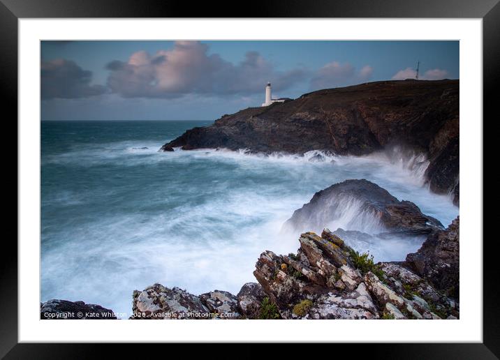 Trevose Lighthouse Framed Mounted Print by Kate Whiston