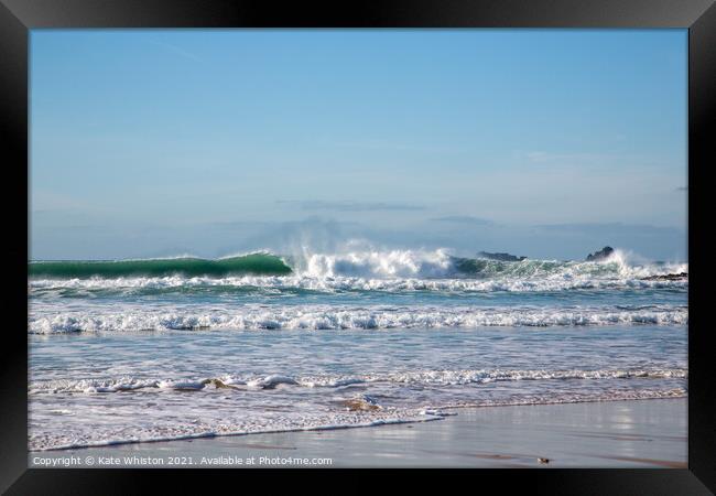 Summer Waves Framed Print by Kate Whiston