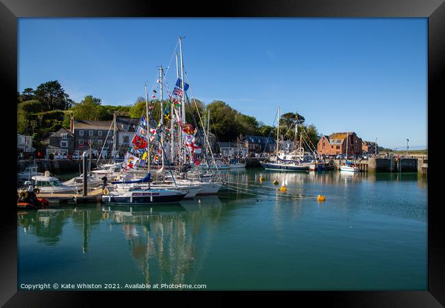 Boats ready for Padstow MayDay Framed Print by Kate Whiston