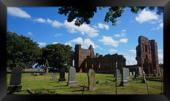 Priory on Holy Island Framed Print by Rachael Smith