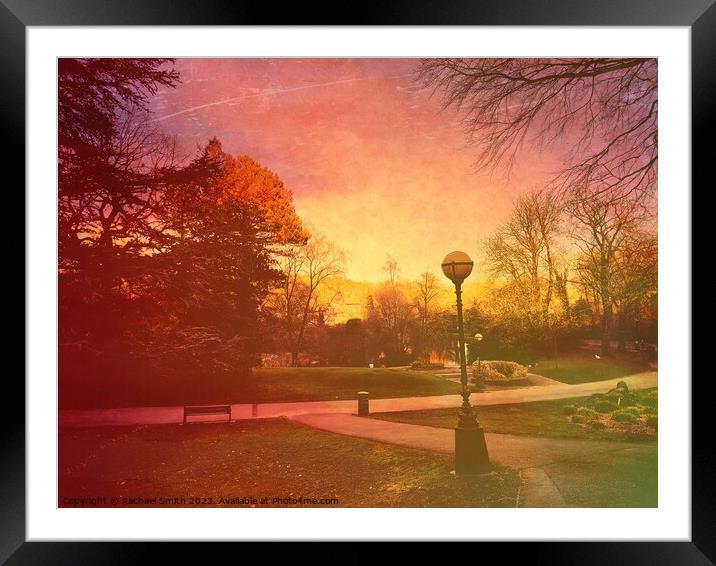 Sunset park  Framed Mounted Print by Rachael Smith