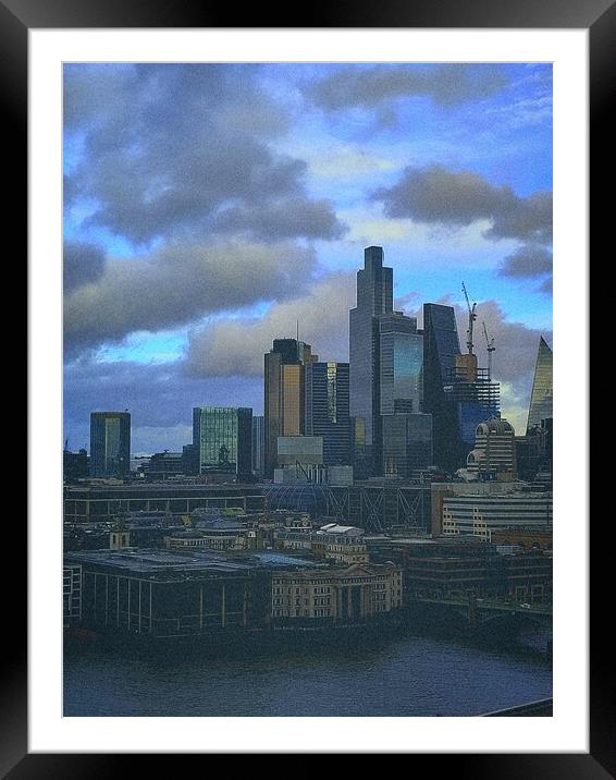 London from Charing cross bridge  Framed Mounted Print by Rachael Smith