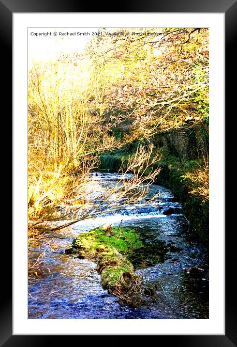 river flowing in Derbyshire  Framed Mounted Print by Rachael Smith