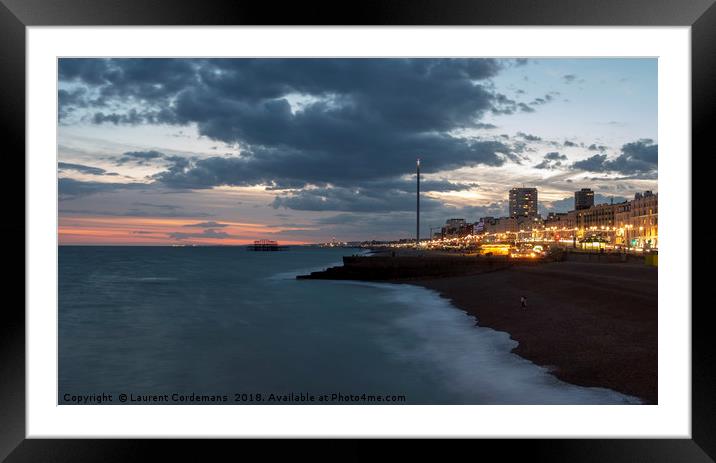 Brighton Seafront Framed Mounted Print by Laurent Cordemans