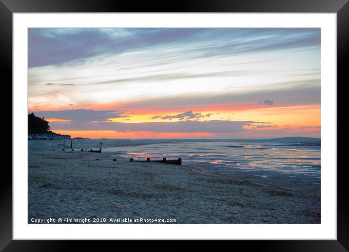 Sunset at Wells Next the Sea Framed Mounted Print by Kim Wright