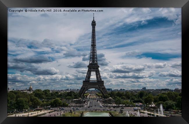 View at the Eiffel Tower from the Trocadero Garden Framed Print by NKH10 Photography