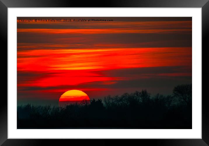 Red Sunset Framed Mounted Print by NKH10 Photography