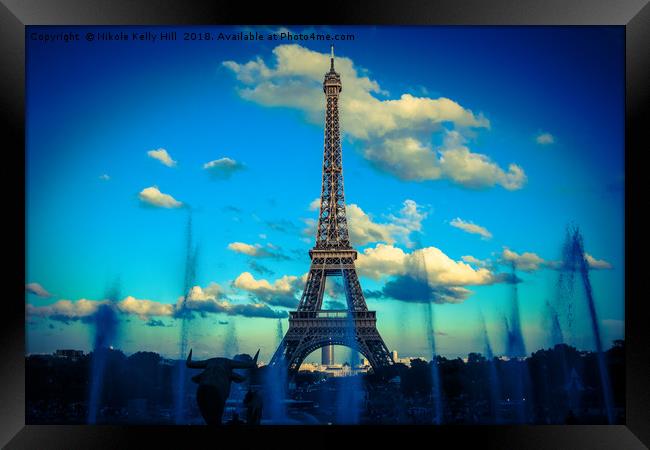 View at the Eiffel Tower from the Trocadero Garden Framed Print by NKH10 Photography