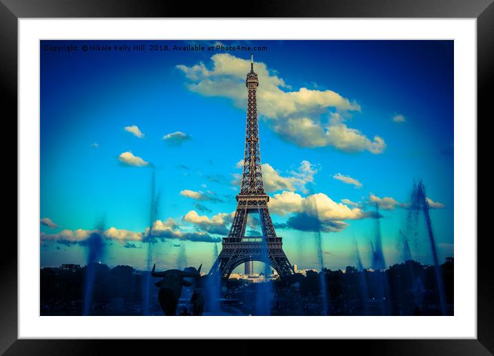 View at the Eiffel Tower from the Trocadero Garden Framed Mounted Print by NKH10 Photography