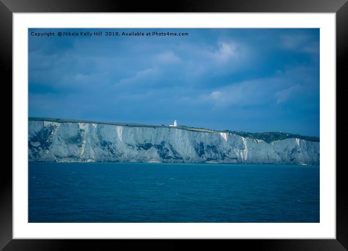 View at the Dover port, White Cliff Framed Mounted Print by NKH10 Photography