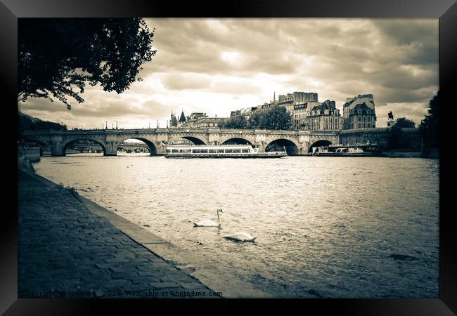 The Seine, La Seine - Paris  Framed Print by NKH10 Photography