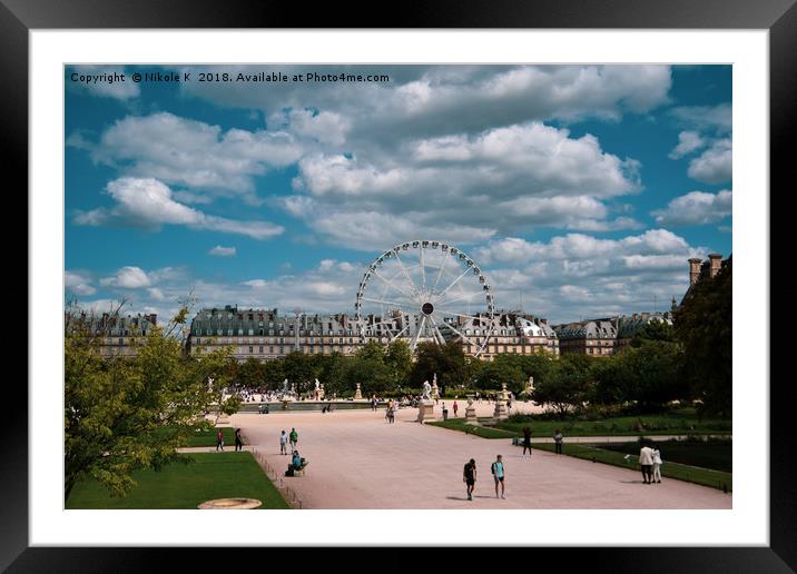 Tuileries Garden Jardin des Tuileries Framed Mounted Print by NKH10 Photography