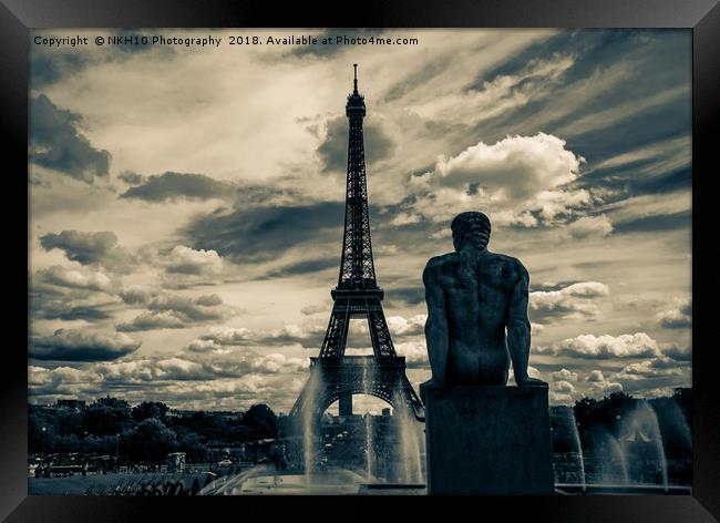 View at the Eiffel Tower from the Trocadero Garden Framed Print by NKH10 Photography